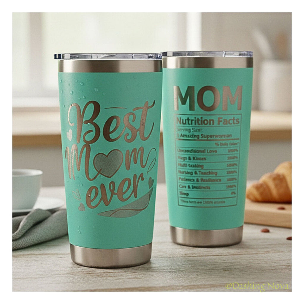 Best Mom Ever Tumbler – 20oz Insulated Gift for Mom 💖. ☕ Keeps drinks hot or cold for hours – a gift she’ll use daily