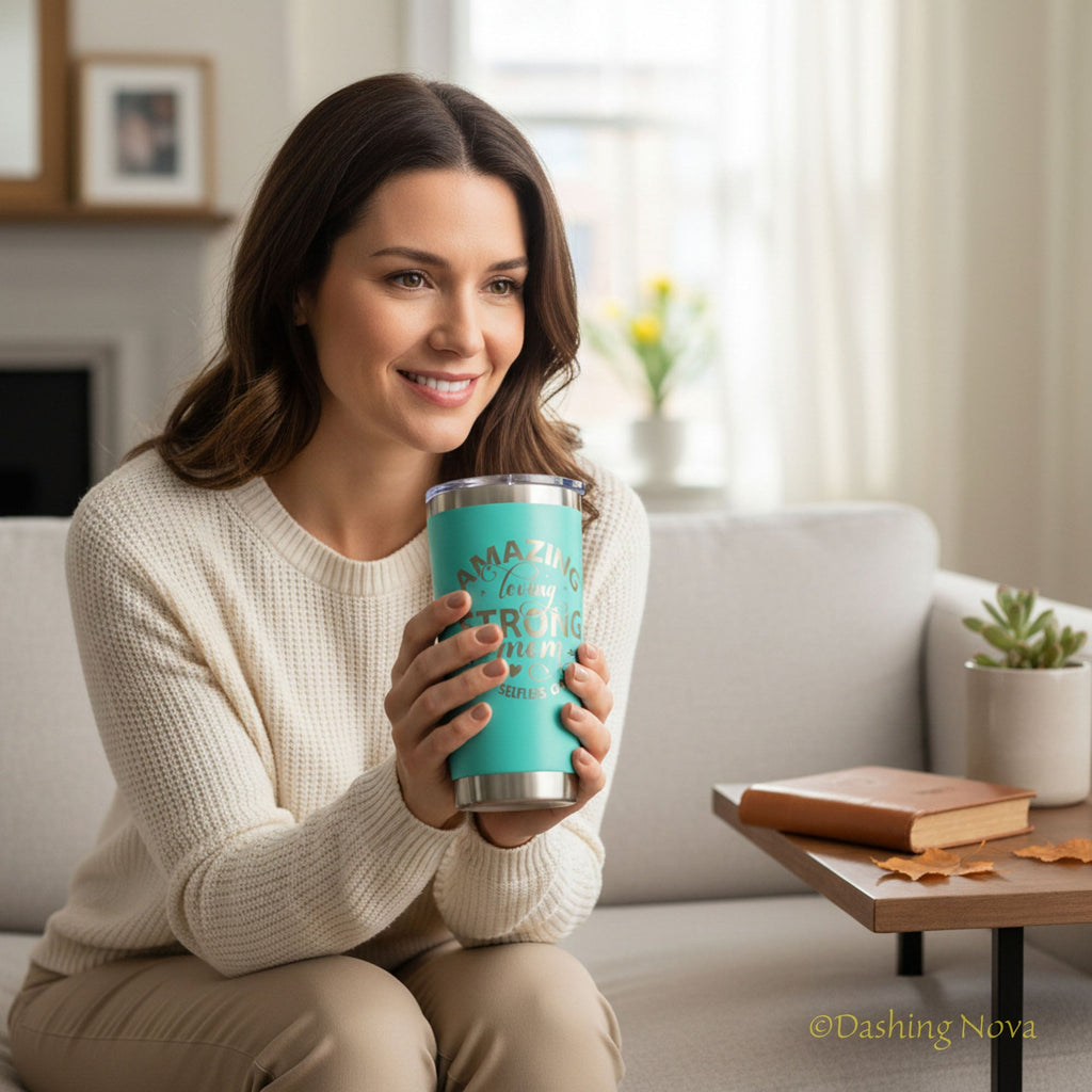 Best Mom Ever Tumbler – 20oz Insulated Gift for Mom 💖. ☕ Keeps drinks hot or cold for hours – a gift she’ll use daily