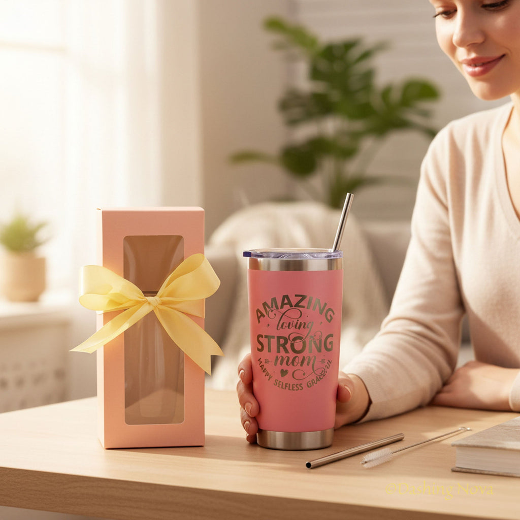 Best Mom Ever Tumbler – 20oz Insulated Gift for Mom 💖. ☕ Keeps drinks hot or cold for hours – a gift she’ll use daily