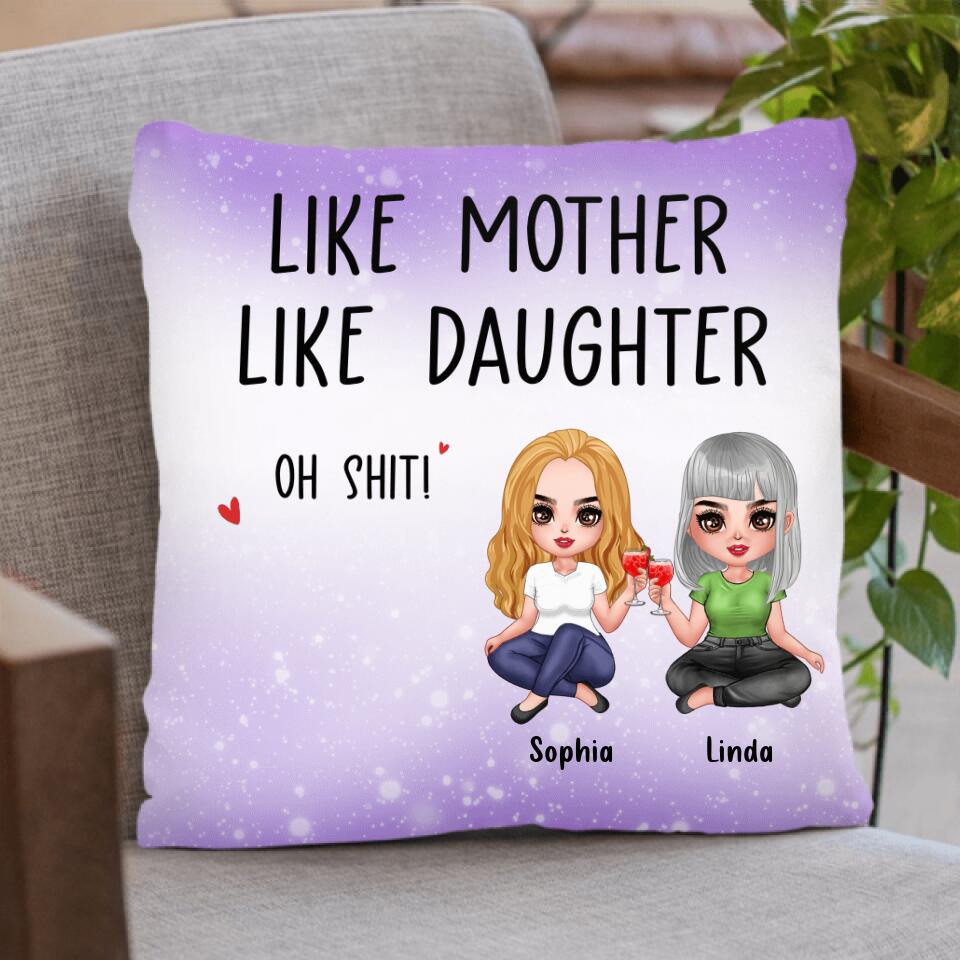 Personalized Mom & Daughter Pillow Cover – Meaningful Gift for Mom 💖. 💖 Custom names for a special touch
