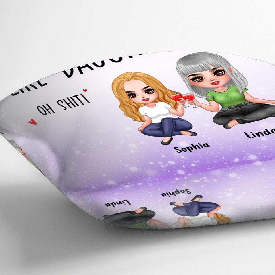 Personalized Mom & Daughter Pillow Cover – Meaningful Gift for Mom 💖. 💖 Custom names for a special touch