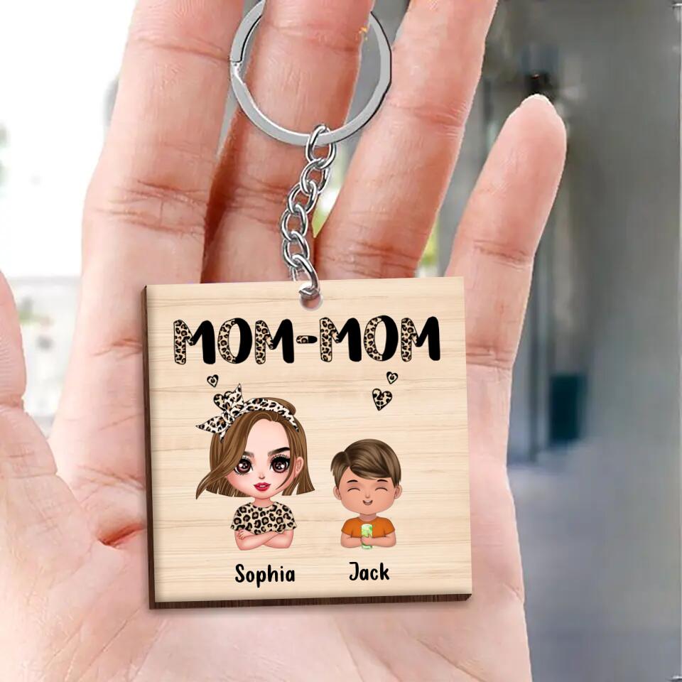 Personalized Mom Keychain with Kids Names – Custom Gift for Mom 💖. 👩‍👧‍👦 Add up to 7 kids’ names