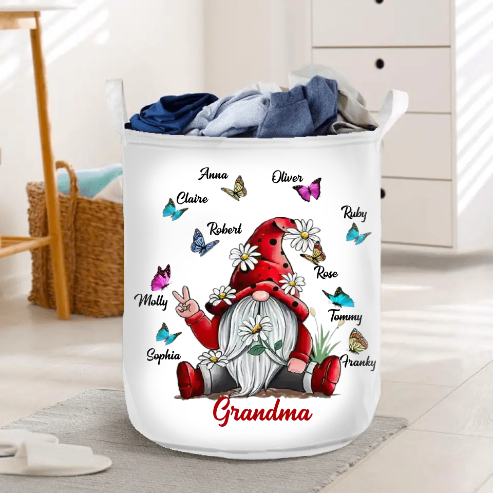 Personalized Grandma Laundry Basket – Custom Gift with Grandkids’ Names 💖. 👵 Add up to 10 grandkids’ names