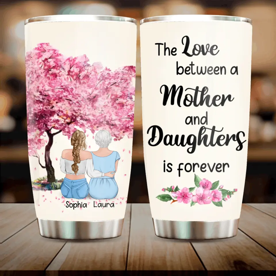 Personalized Mom & Daughter Tumbler – A Love That Lasts Forever 💖. 👩‍👧 Customize with names – a gift she’ll cherish every day