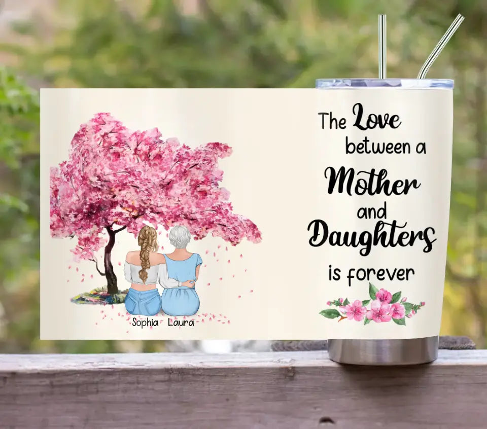 Personalized Mom & Daughter Tumbler – A Love That Lasts Forever 💖. 👩‍👧 Customize with names – a gift she’ll cherish every day