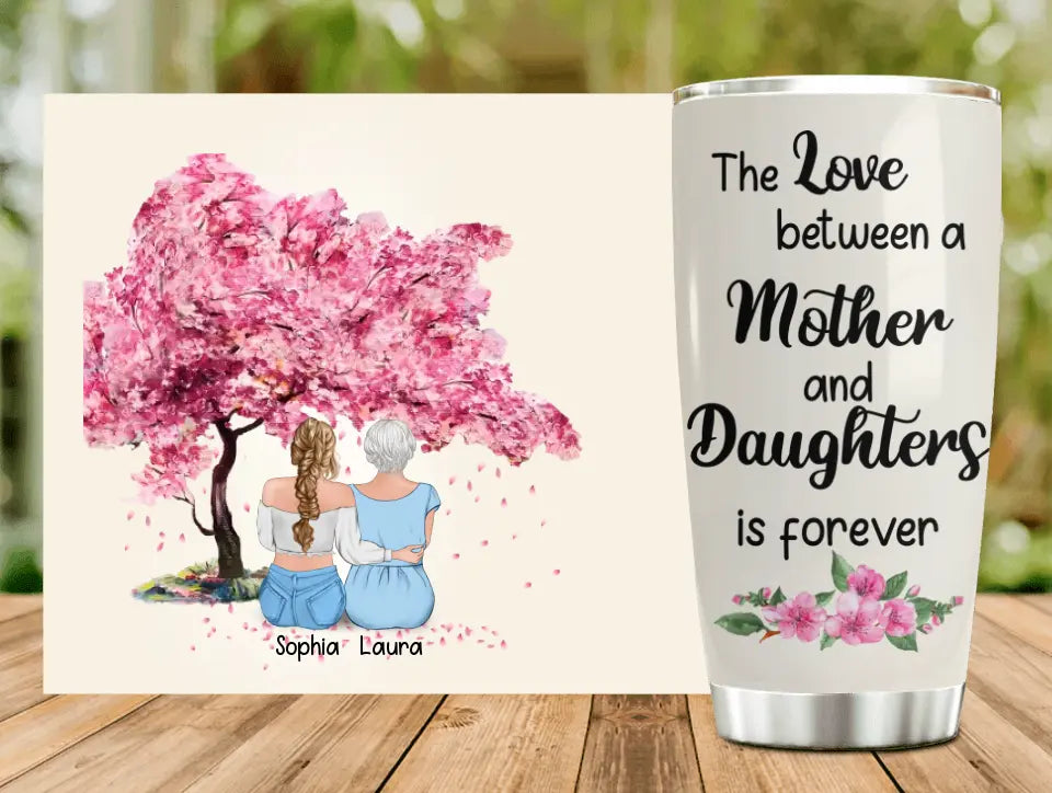 Personalized Mom & Daughter Tumbler – A Love That Lasts Forever 💖. 👩‍👧 Customize with names – a gift she’ll cherish every day