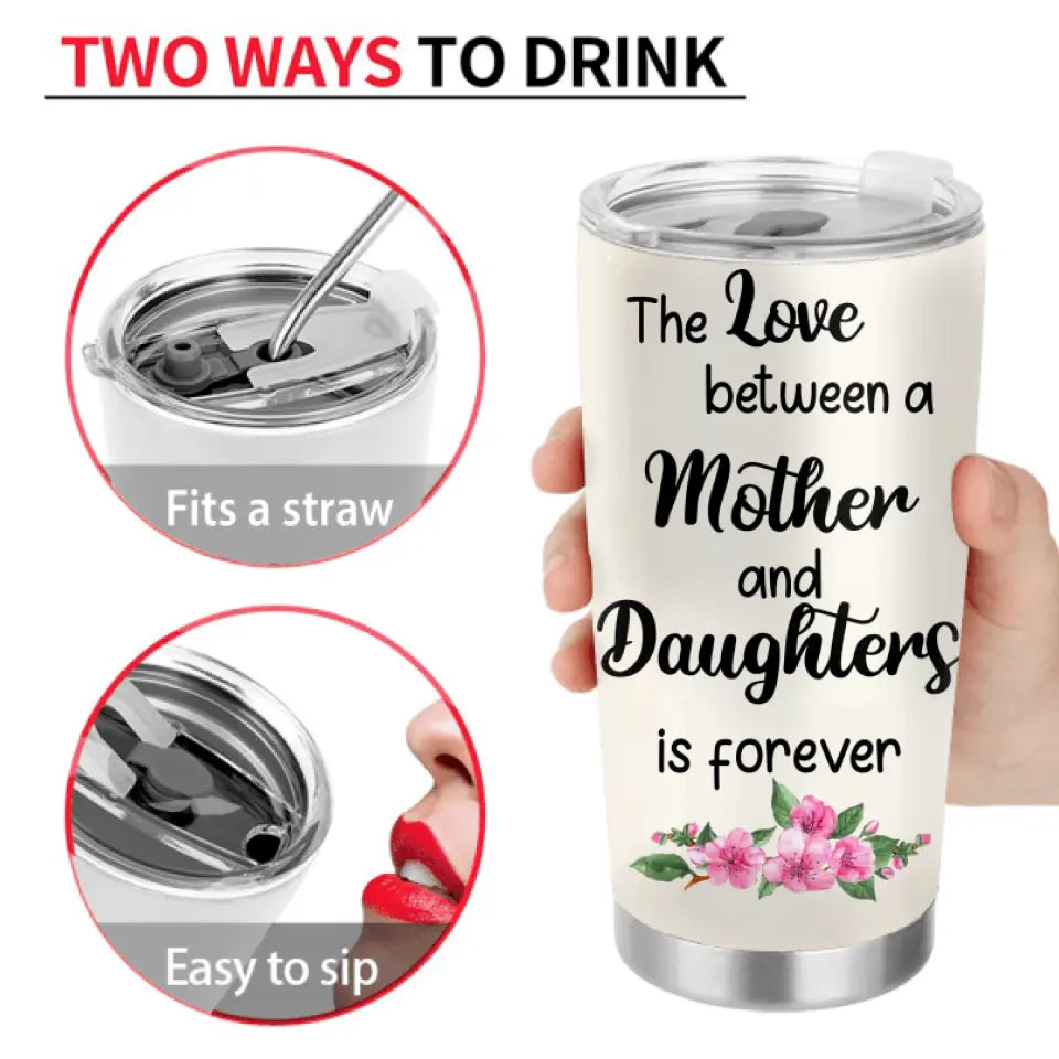 Personalized Mom & Daughter Tumbler – A Love That Lasts Forever 💖. 👩‍👧 Customize with names – a gift she’ll cherish every day
