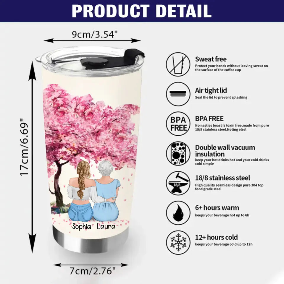 Personalized Mom & Daughter Tumbler – A Love That Lasts Forever 💖. 👩‍👧 Customize with names – a gift she’ll cherish every day