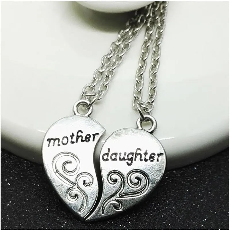 👉 Mother & Daughter Heart Necklace – A Symbol of Unbreakable Love 💖.     💞 A beautiful reminder that no matter the distance, your bond is forever.