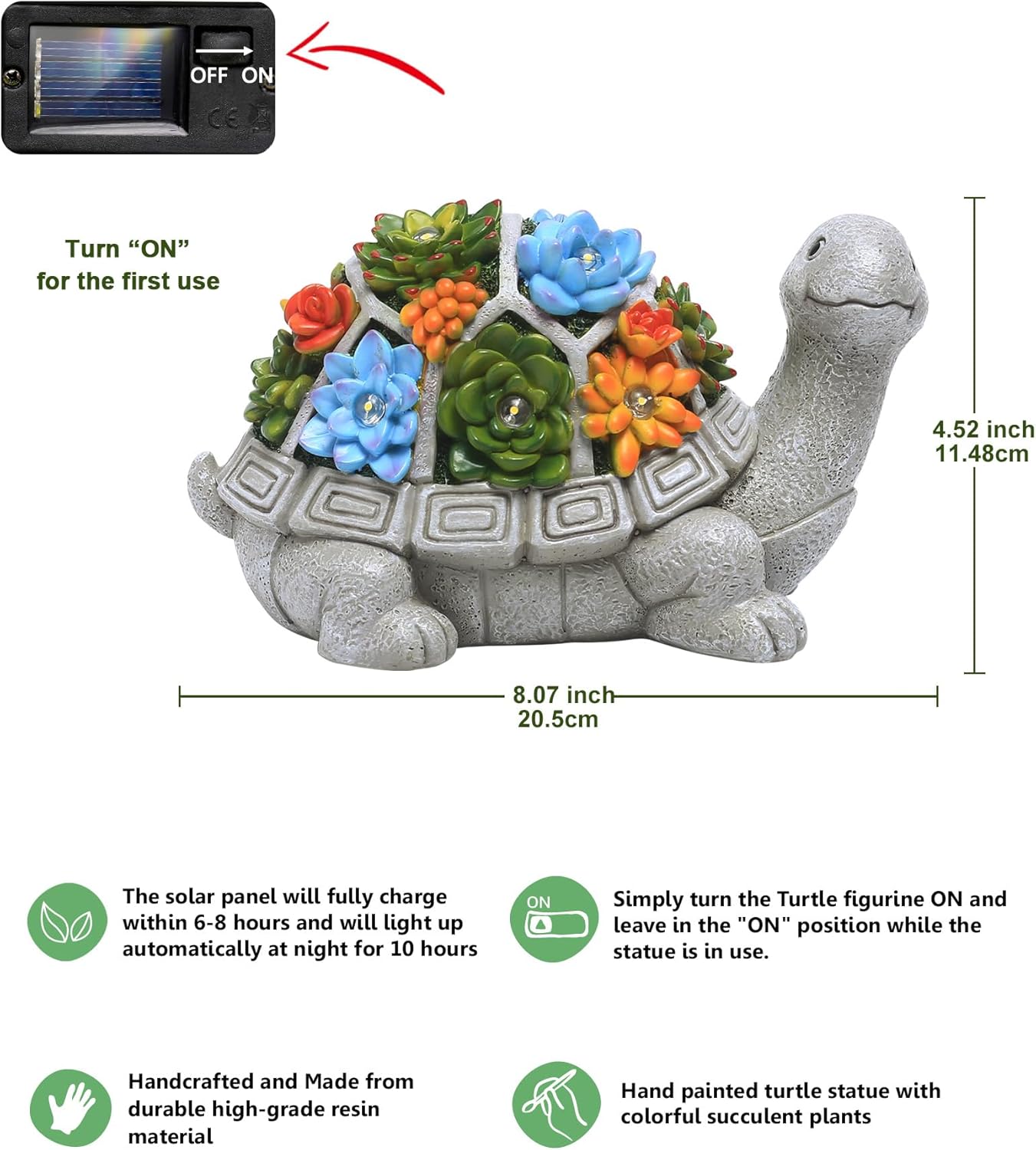 👉 Solar Turtle Garden Light – A Unique Outdoor Gift That Glows at Night 🌿✨ Statue. ✨ Turn any space into a peaceful glowing garden