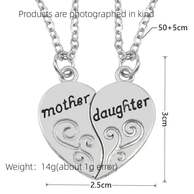 👉 Mother & Daughter Heart Necklace – A Symbol of Unbreakable Love 💖.     💞 A beautiful reminder that no matter the distance, your bond is forever.