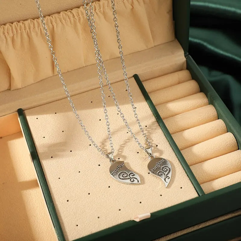 👉 Mother & Daughter Heart Necklace – A Symbol of Unbreakable Love 💖.     💞 A beautiful reminder that no matter the distance, your bond is forever.