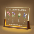 Personalized Mother’s Garden LED Sign – Custom Birth Flower Gift for Mom – Light Up Acrylic Keepsake (Love Grows Here)